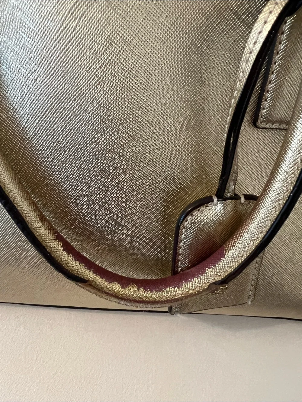 Tory Burch Metallic Gold Leather Purse